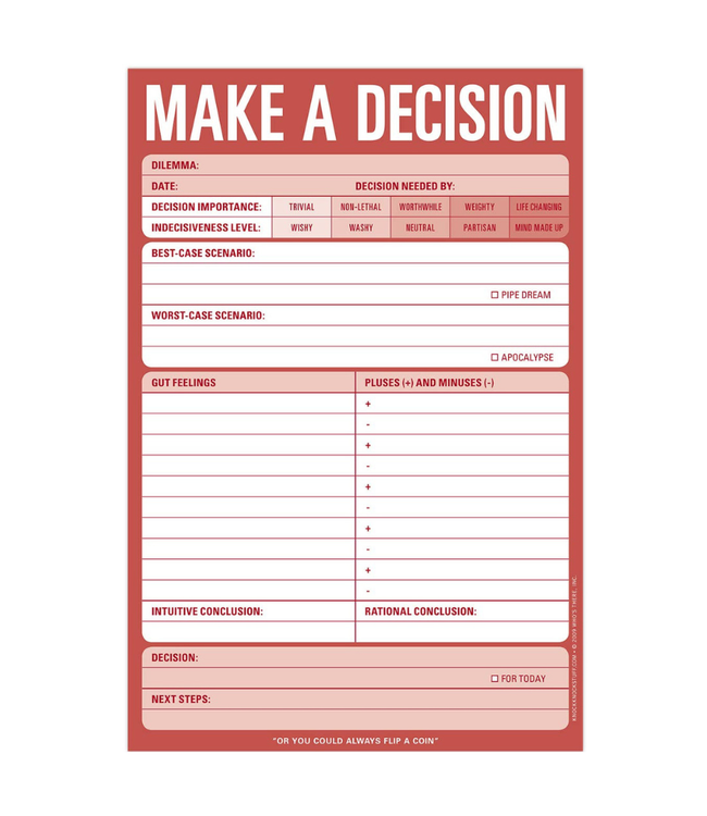 Make A Decision Pad