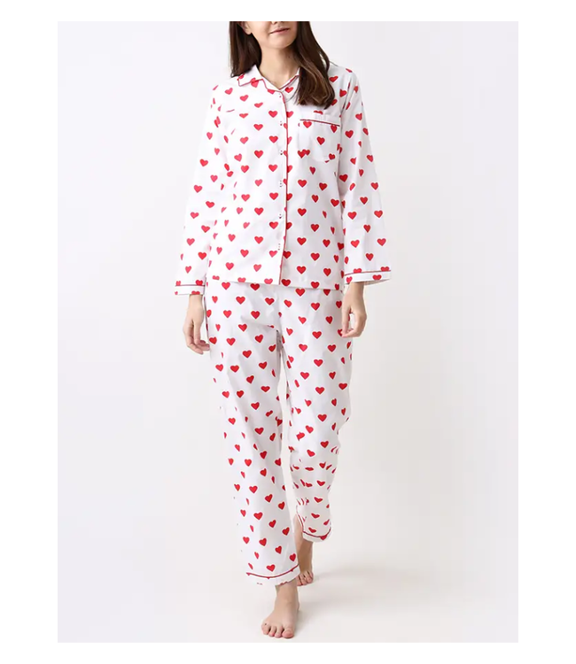 Red Hearts Pajama Set