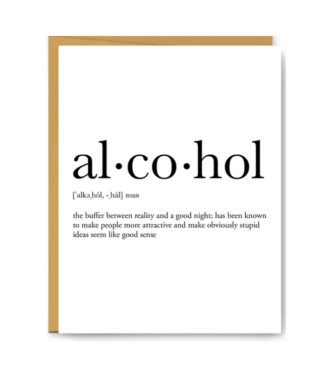 Alcohol Definition - Everyday Card