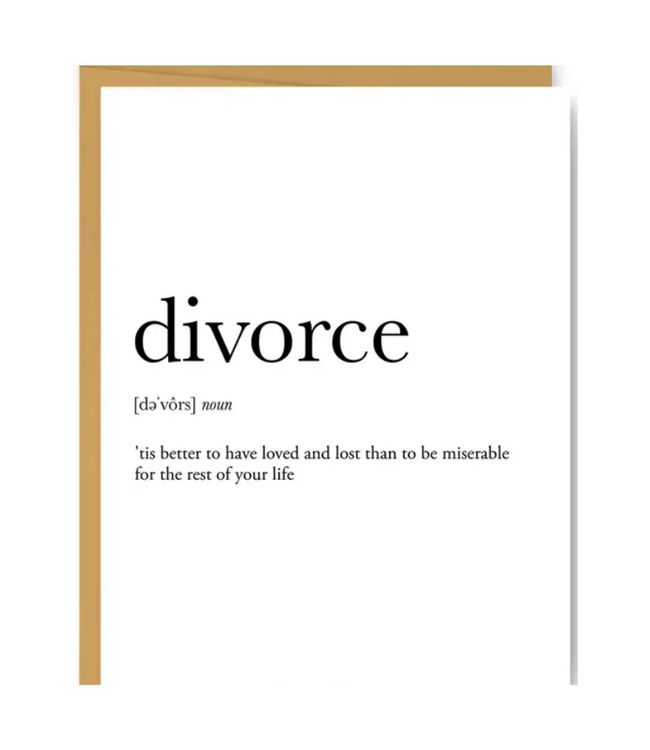 Divorce Definition Card
