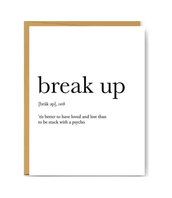Break Up Definition Card