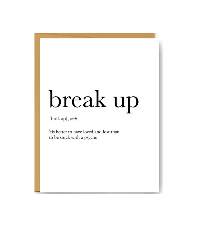 Break Up Definition Card