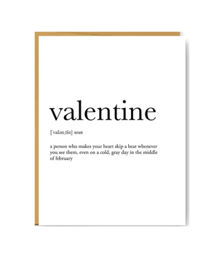 Valentine Definition Card