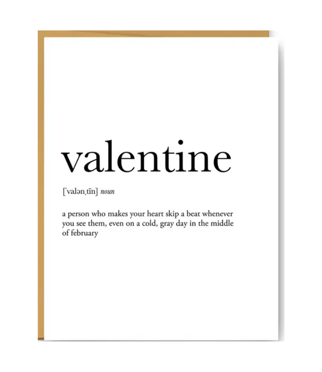 Valentine Definition Card