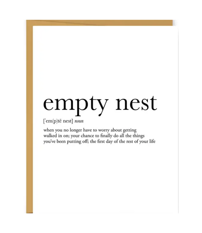 Empty Nest Definition - Everyday Card