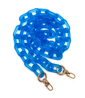 Frosted Acrylic Short Shoulder Chain - Blue
