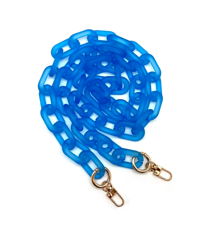 Frosted Acrylic Short Shoulder Chain - Blue