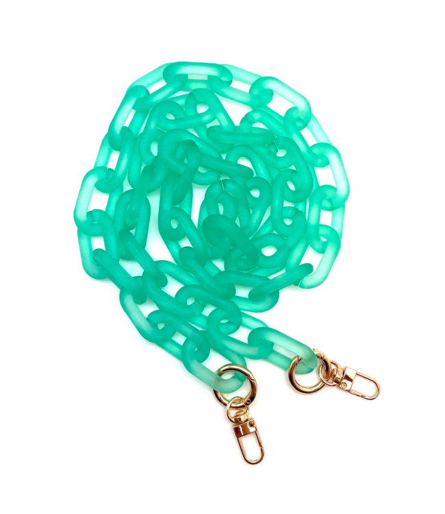 Frosted Acrylic Short Shoulder Chain - Green