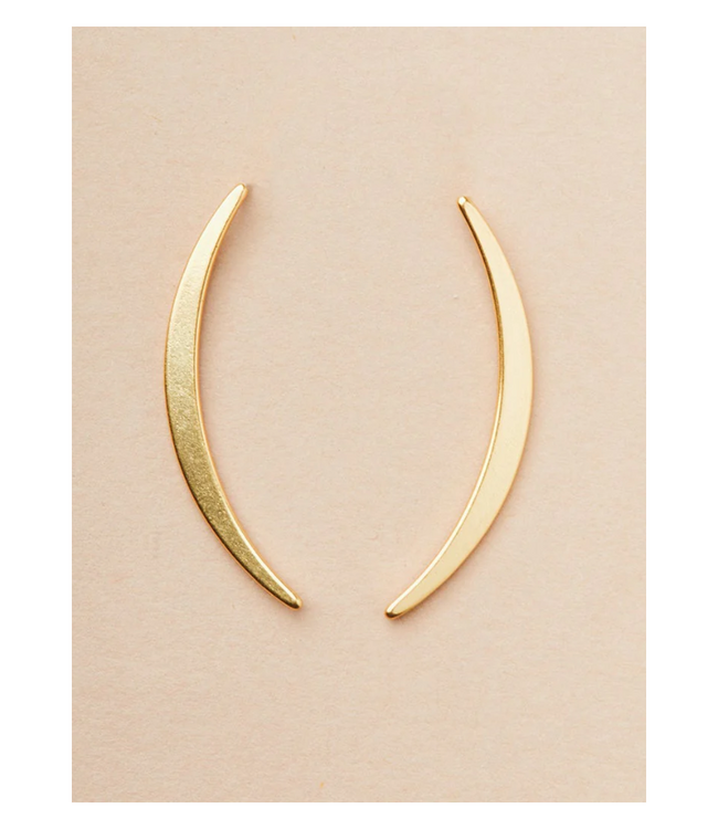 Gibbous Slice Stud Earring