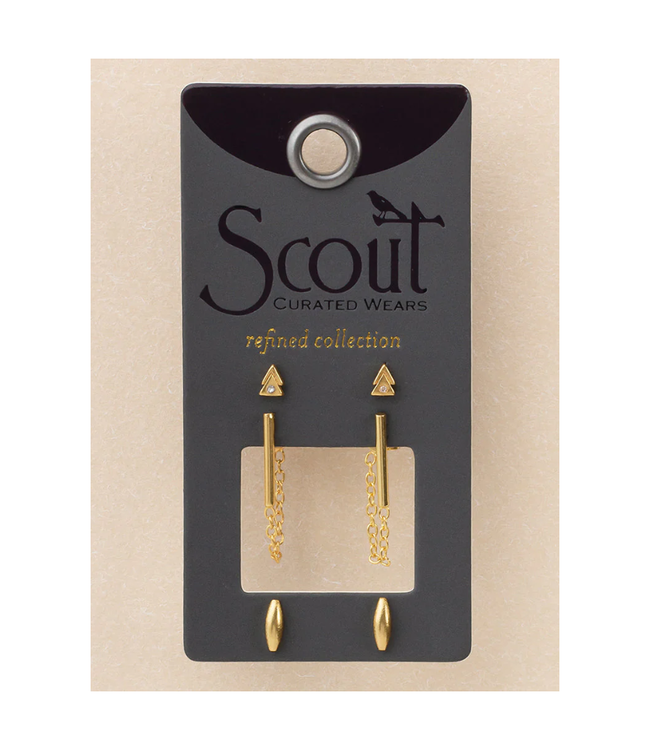 Scout Curated Wears Trio Mars Stud Earring