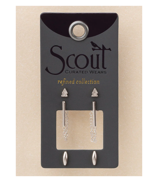 Trio Mars Stud Earring