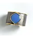 Felix Stone Cuff Blue Chalcedony