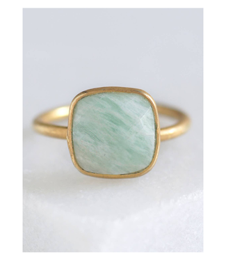 Felix Cushion Ring Amazonite