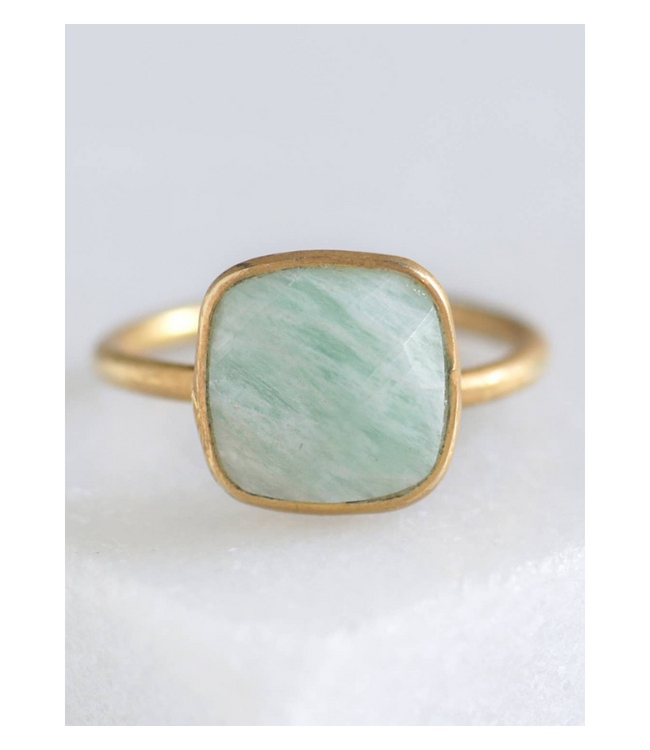 Cushion Ring Amazonite
