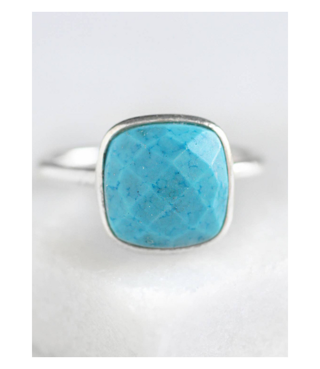 Cushion Ring Rhod/Saph