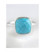 Felix Cushion Ring Rhod/Saph