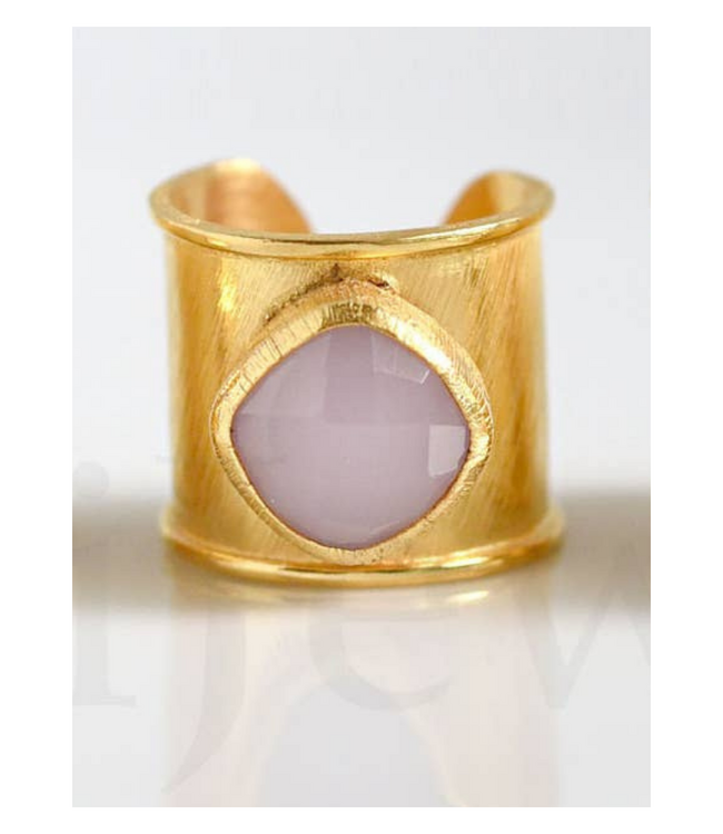 Cuff Ring Rose Quartz