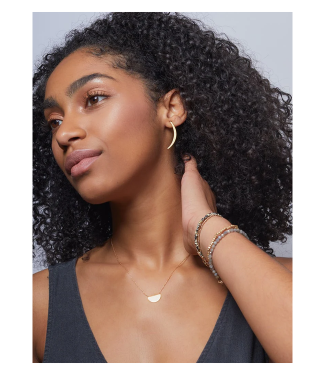 Gibbous Slice Stud Earring