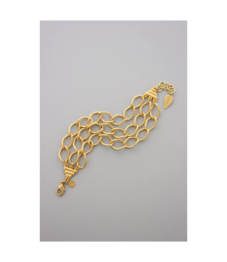 David Aubrey Gold Chain Bracelet Triple
