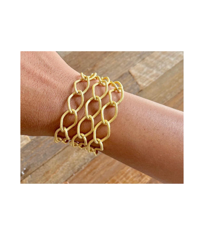 Gold Chain Bracelet Triple
