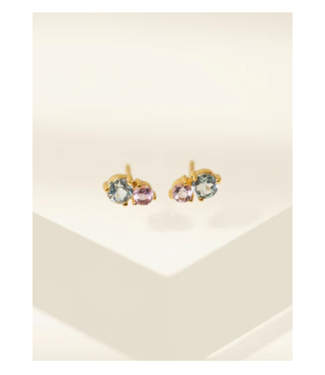 Luma Studs BL Topaz/Amethyst