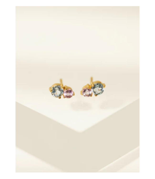 Luma Studs BL Topaz/Amethyst