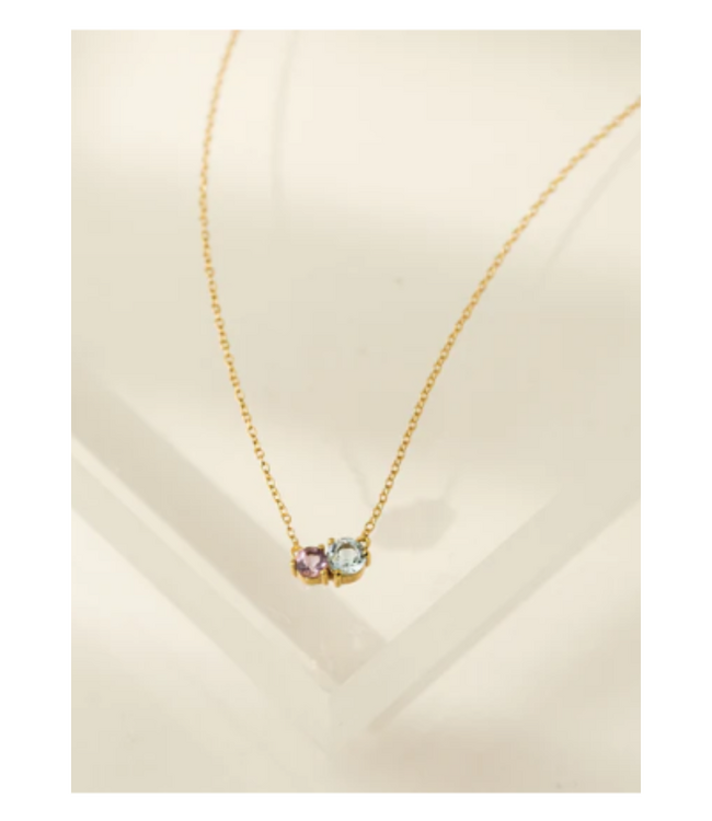 Luma Necklace BL Topaz/Amethyst