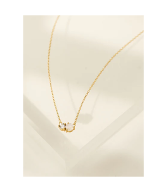 Lover's Tempo Luma Necklace Moonstone/White Topaz