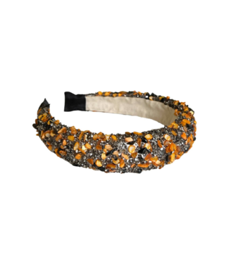 All That Glitters Headband Black Orange