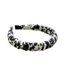 Scrunch Headband Black Cowhide