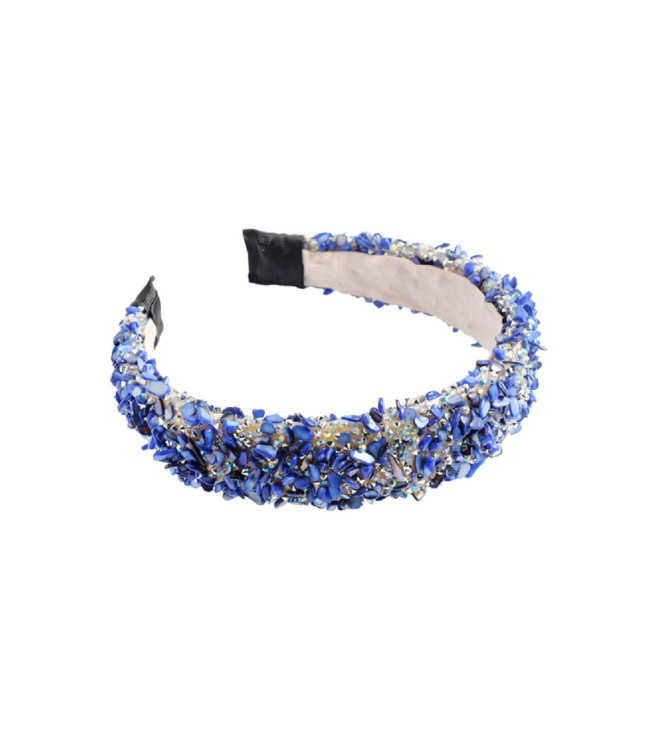 All That Glitters Headband Blue Silver