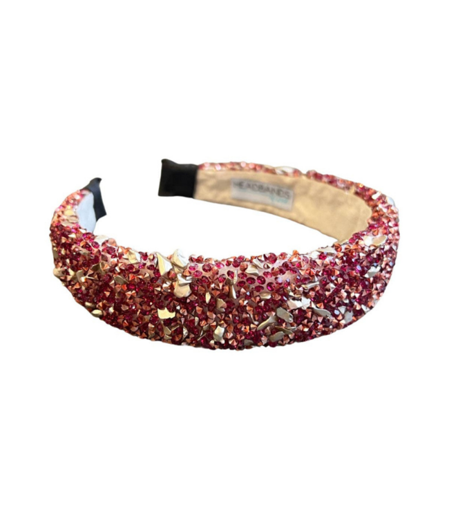 All That Glitters Headband Maroon Hues