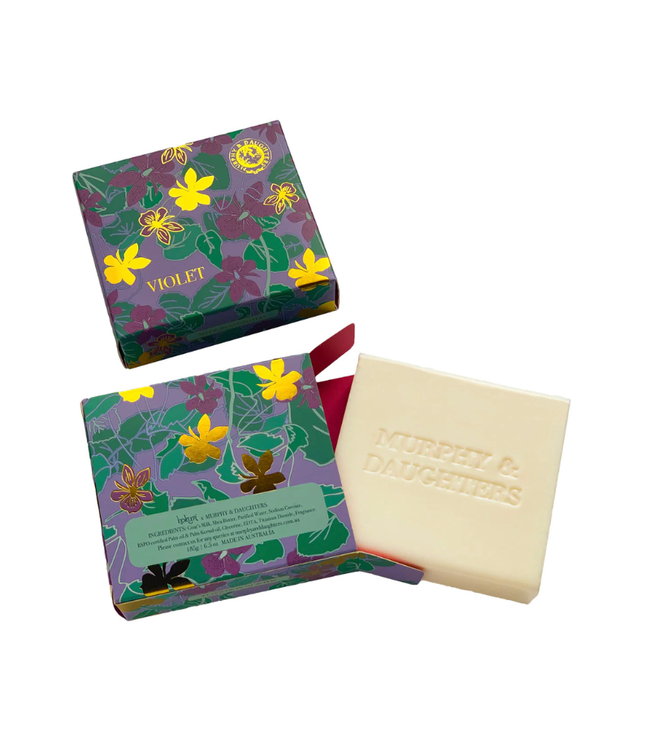 Murphy & Daughters Rectangular Boxed Soap- Violet