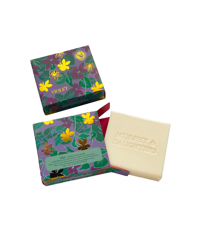 Murphy & Daughters Rectangular Boxed Soap- Violet