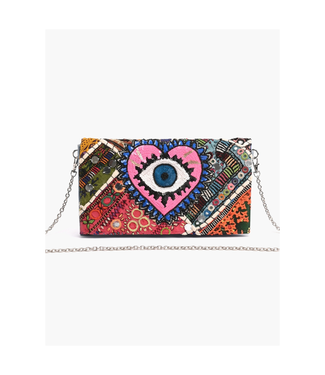 Watch Over Me Evil Eye Clutch