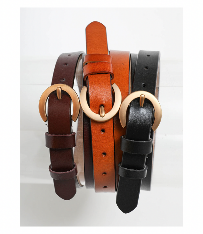 Curved Buckle Waist Belt