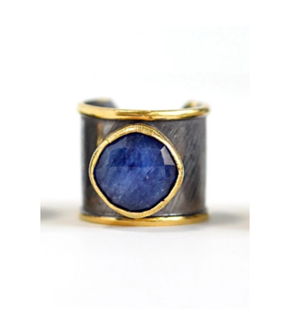 Felix Two-Tone Ring Sapphire