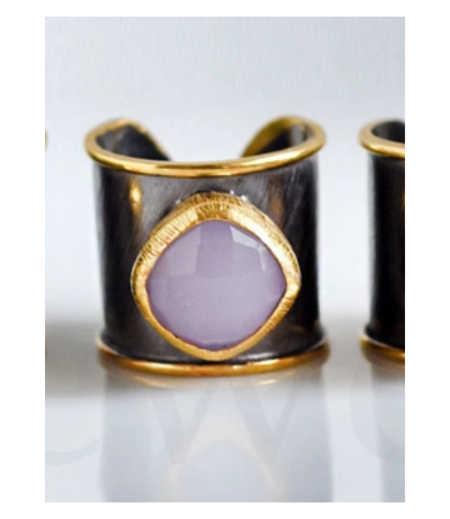 Two-Tone Ring Rose Quartz