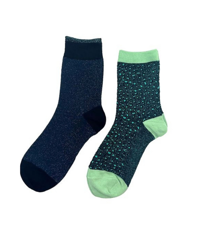 Teal Tokyo & Teal Cheetah Duo Sock Box