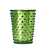 Hobnail Candle-Chrome Evergreen