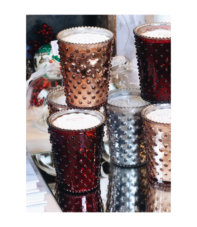 Hobnail Candle-Chrome Vanilla Bean