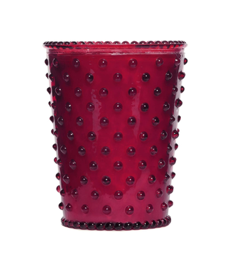 Hobnail Candle-Cranberry