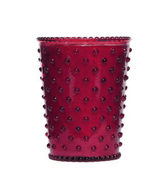 Hobnail Candle-Cranberry