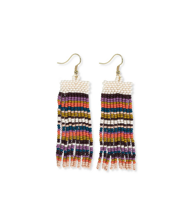 Adaline Earrings -Citron + Coral