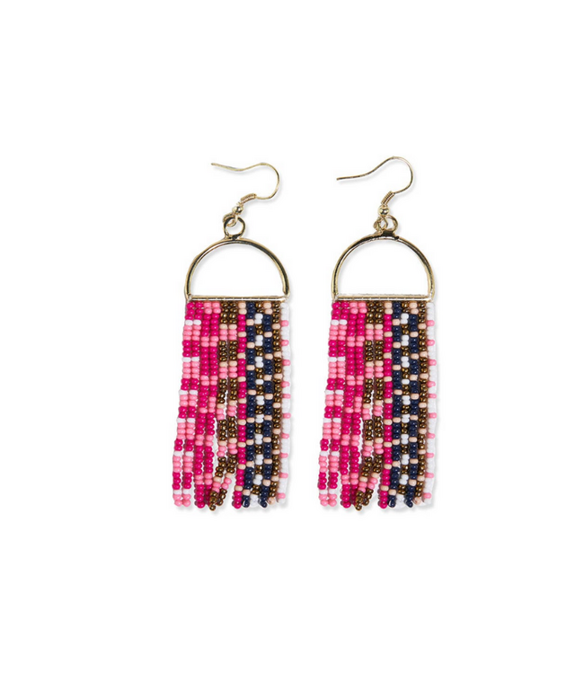 Allison Earrings-Hot Pink