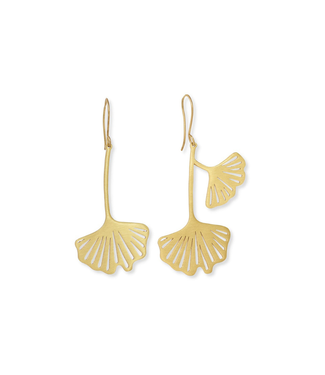 Ink + Alloy Amelia Ginkgo Leaf Earrings