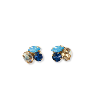 Ink + Alloy Bailey Post Earrings-Blue