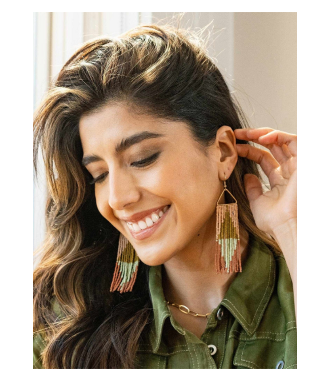 Brooke Fringe Earrings-Desert