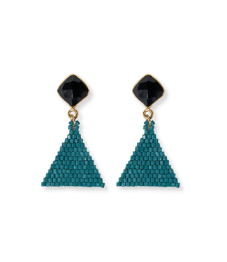 Celia Small Triangle Drop-Teal