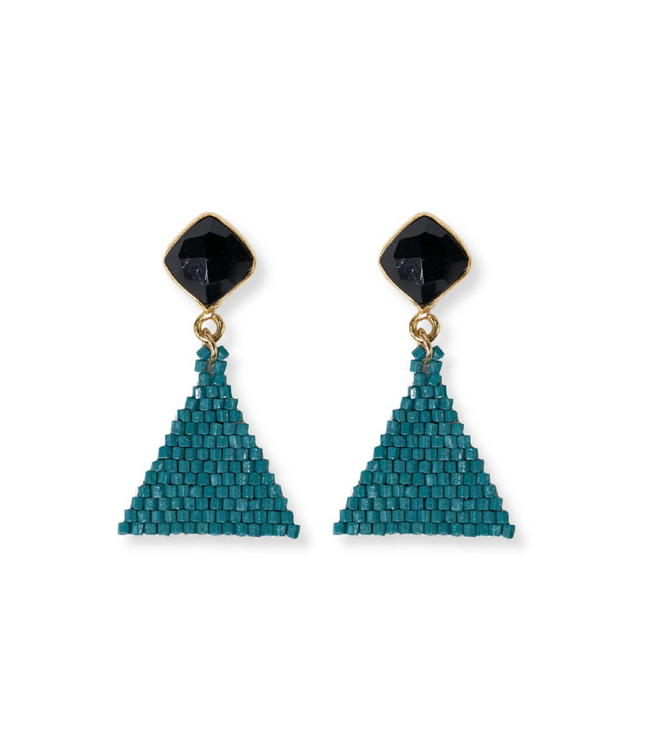 Celia Small Triangle Drop-Teal